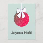 Joyeux Noel Holiday Feestdagenkaart (Voorkant)