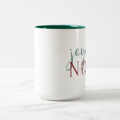 Joyeux Noel Holiday Tweekleurige Koffiemok (Center)