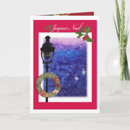 Joyeux Noel illustreert Parijs Feestdagen Kaart