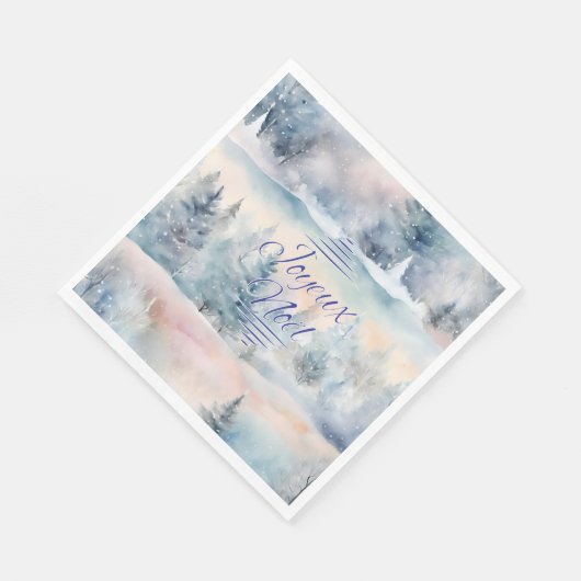 Joyeux Noël in koele tinten Servet (Hoek)