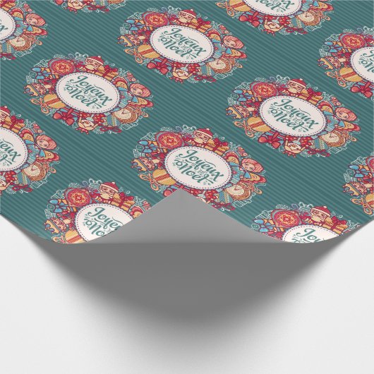 Joyeux Noel inpakpapier (Hoek)