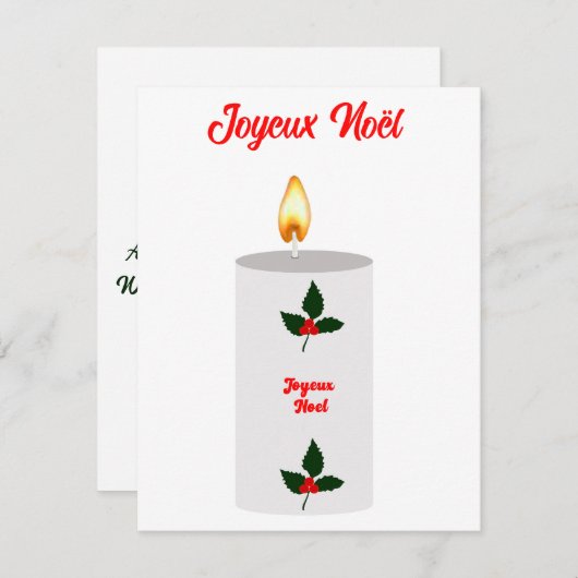 Joyeux Noël Kaart (Voorkant / Achterkant)