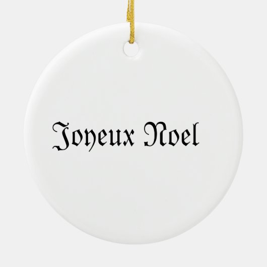 Joyeux Noel Keramisch Ornament (Achterkant)