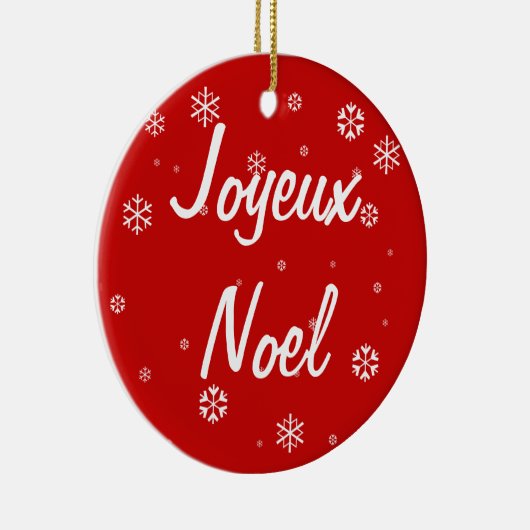 Joyeux Noel Keramisch Ornament (Rechts)