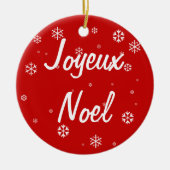 Joyeux Noel Keramisch Ornament (Voorkant)