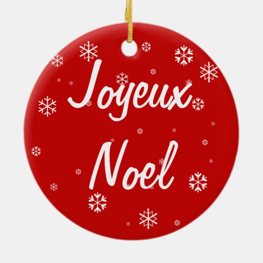 Joyeux Noel Keramisch Ornament (Achterkant)