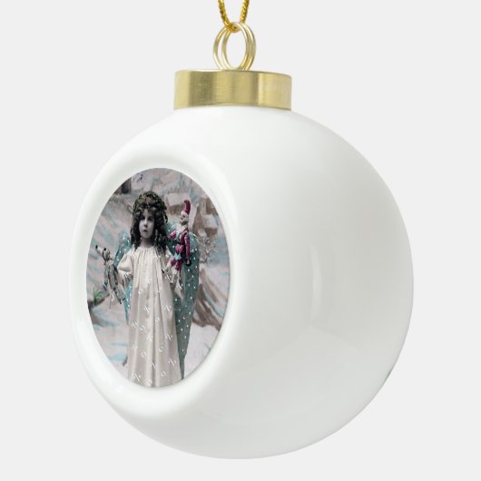 Joyeux Noel Keramische Bal Ornament (Rechts)