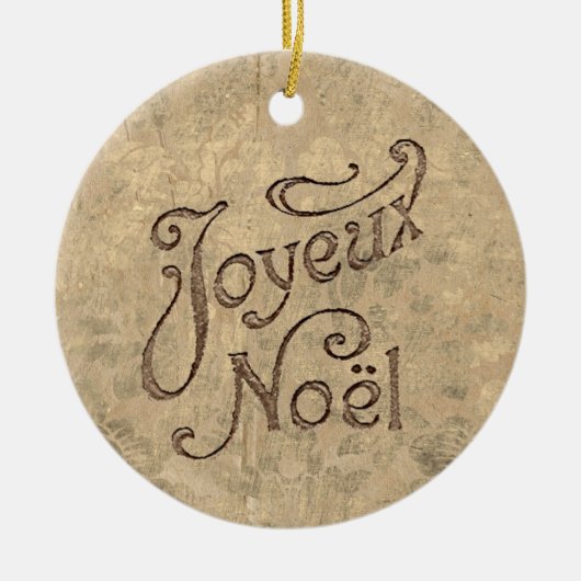 Joyeux Noel  kerst Keramisch Ornament (Voorkant)