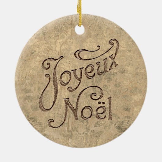 Joyeux Noel kerst Keramisch Ornament (Achterkant)