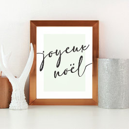Joyeux Noel Kerst Kunst Print of Poster