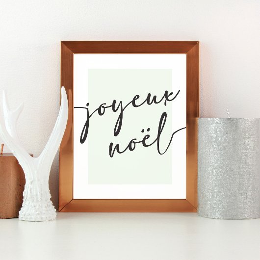 Joyeux Noel Kerst Kunst Print of Poster