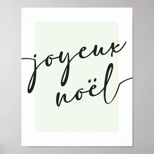 Joyeux Noel Kerst Kunst Print of Poster (Voorkant)