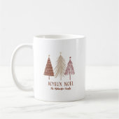 Joyeux Noel Kerstbomen Vakantie Elegant Custom Koffiemok (Links)