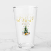 Joyeux Noel Kerstboom Gouden Sneeuwvlokken Glas (Voorkant)