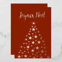Joyeux Noel kerstboom Stars Roos Gold Foil Ho