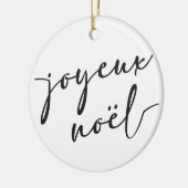 Joyeux Noel kerstkaart of Franse kerstkaarten Keramisch Ornament (Links)