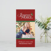 Joyeux Noel Kerstkaarten Feestdagenkaart (Staand voorkant)