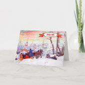 Joyeux Noël. kerstKaarten in het Frans Feestdagen Kaart (Voorkant)