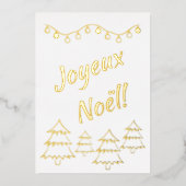 Joyeux Noel Kerstllamelamp White Folie Feestdagenkaart (Voorkant)