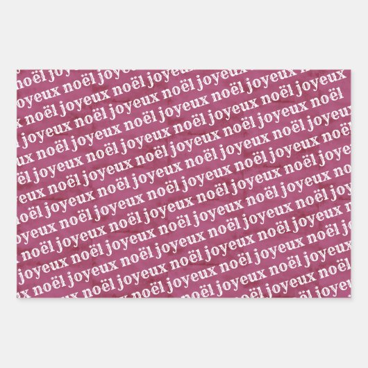 Joyeux Noël Kerstmis Inpakpapier Vel (Voorkant)