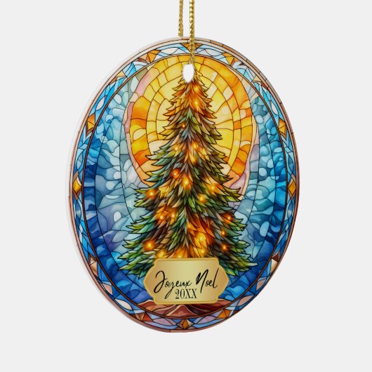 Joyeux Noel Kerstmis Keramisch Ornament (Rechts)