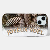 Joyeux Noel Kerstmis Vakantie Pine Cone Case-Mate iPhone Case (Achterkant (horizontaal))