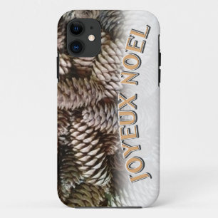 Joyeux Noel Kerstmis Vakantie Pine Cone iPhone 11 Hoesje