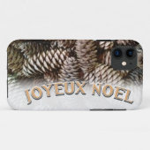 Joyeux Noel Kerstmis Vakantie Pine Cone Case-Mate iPhone Case (Achterkant (horizontaal))