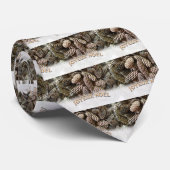 Joyeux Noel Kerstmis Vakantie Pine Cone Stropdas (Opgerold)