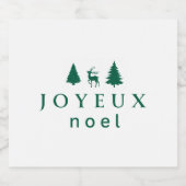 Joyeux Noel kerstontwerp met sneeuwvlokken Bier Etiket (Enkel label)