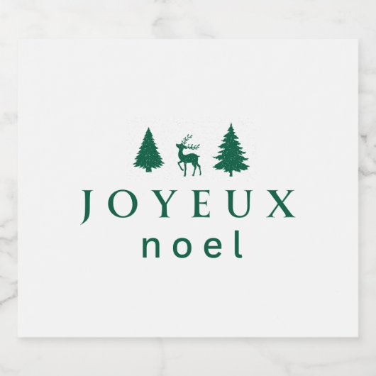 Joyeux Noel kerstontwerp met sneeuwvlokken Bier Etiket (Enkel label)