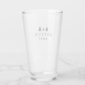 Joyeux Noel kerstontwerp met sneeuwvlokken Glas (Achterkant)