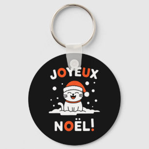 Joyeux Noël Khao Manee White Cat Christmas Santa 2 Sleutelhanger