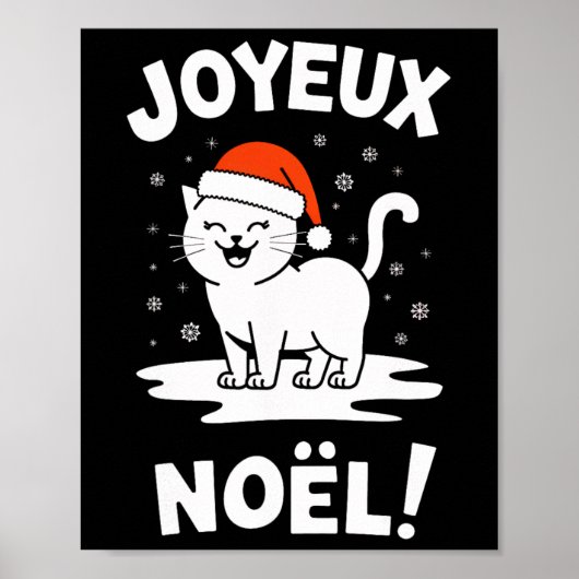 Joyeux Noël Khao Manee Witte Kat Kerstman Poster (Voorkant)