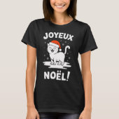 Joyeux Noël Khao Manee Witte Kat Kerstman T-shirt (Voorkant)