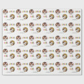 "Joyeux Noel" Kleurrijke vetgedrukte letters Cadeaupapier (Vlak)