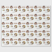 "Joyeux Noel" Kleurrijke vetgedrukte letters Cadeaupapier (Vlak)