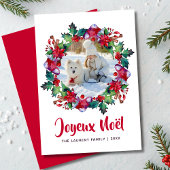 Joyeux Noël Krans Foto Franse Kerst Kaarten