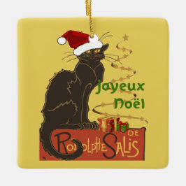 Joyeux Noel Le Chat Noir Christmas Spoof Keramisch Ornament