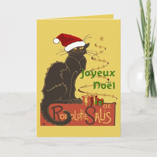 Joyeux Noel Le Chat Noir Kerst Parodie Feestdagen Kaart (Voorkant)