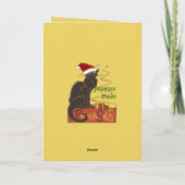 Joyeux Noel Le Chat Noir Kerstmis Parodie Feestdagen Kaart (Achterkant)