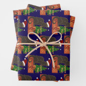 Joyeux Noel Le Chat Noir Spoof With Yule Tree Inpakpapier Vel (In situ)