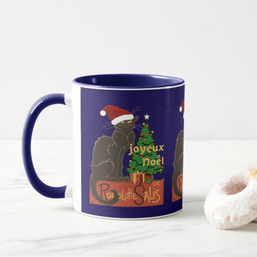 Joyeux Noel Le Chat Noir Spoof With Yule Tree Mok (Met donut)