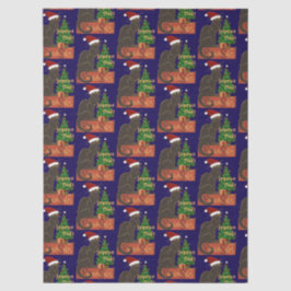 Joyeux Noel Le Chat Noir Spoof With Yule Tree Tissuepapier