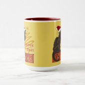 Joyeux Noel Le Chat Noir With Stylized Golden Tree Mok (Midden)