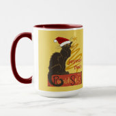 Joyeux Noel Le Chat Noir With Stylized Golden Tree Mok (Links)