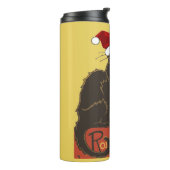 Joyeux Noel Le Chat Noir With Stylized Golden Tree Thermosbeker (Gedraaid links)