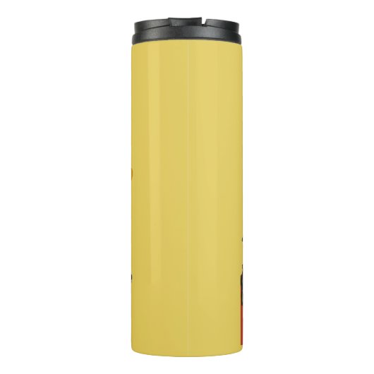 Joyeux Noel Le Chat Noir With Stylized Golden Tree Thermosbeker (Achterkant)