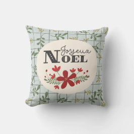 Joyeux Noel Leafy Pattern en Floral Kerstmis Kussen