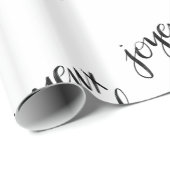 Joyeux Noel | Manuscript-feestdag Cadeaupapier (Rol Hoek)